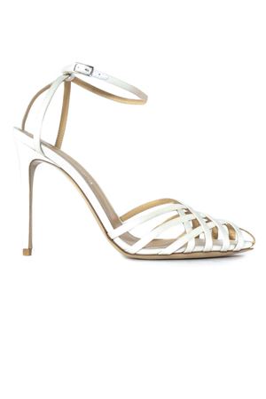 White satin Miami sandals ALDO CASTAGNA | MIAMIGHIACCIO